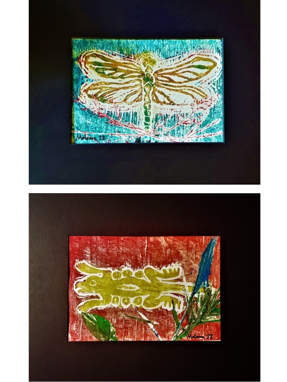 Lizard Monoprint - Picture 5 of 5